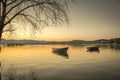 Macedonia - Dojran Lake - sunrise scene Royalty Free Stock Photo